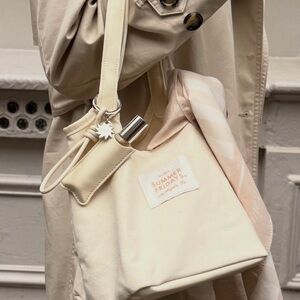 Summer Fridays Sunlit tote bag, scarf, keychain